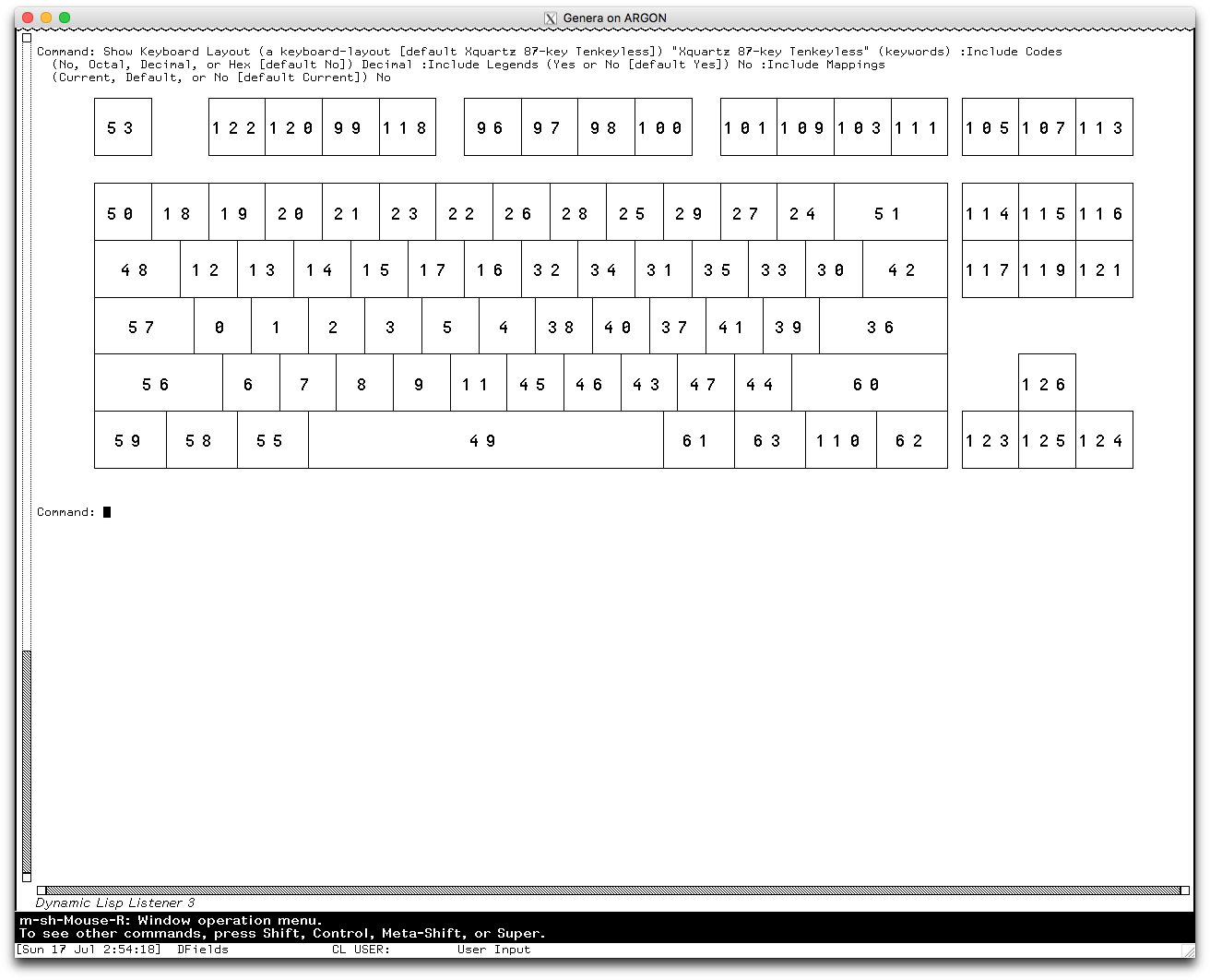:xquartz-87-tenkeyless keyboard mapping - keycodes