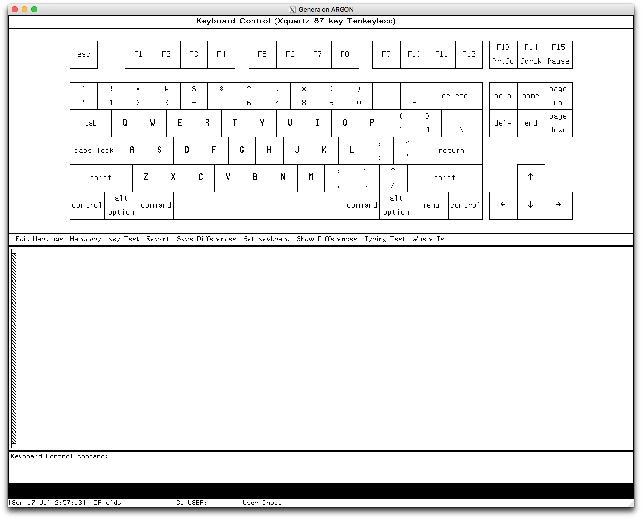 :xquartz-87-tenkeyless keyboard mapping - keyboard control