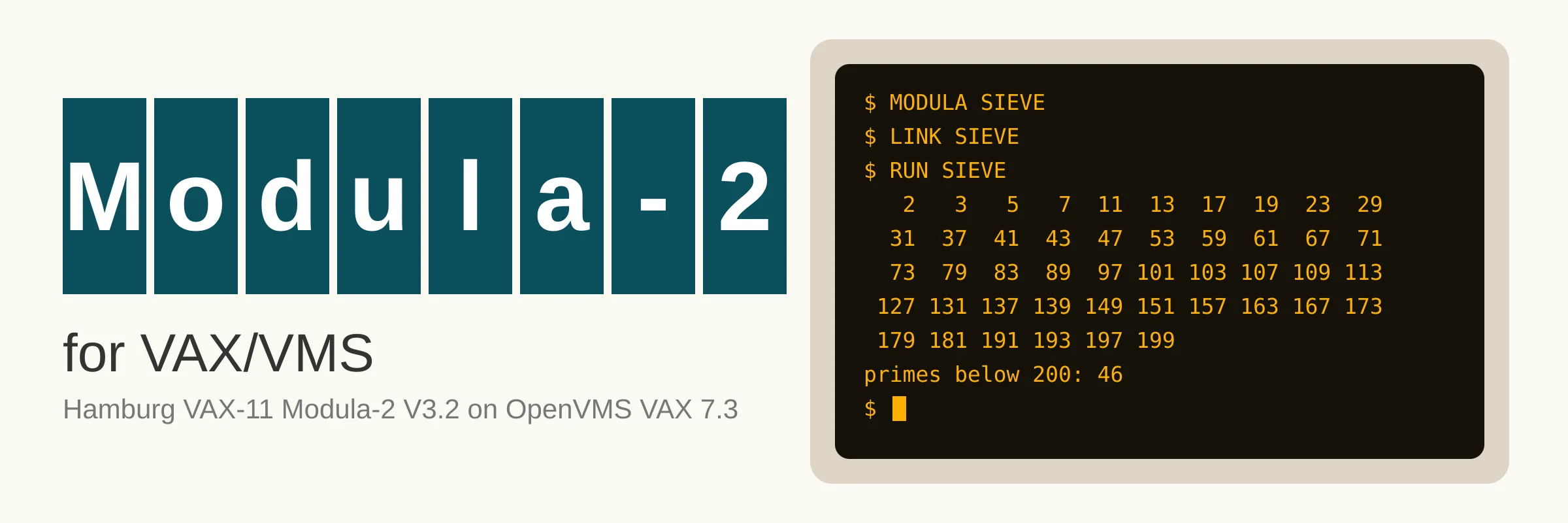 Modula-2 for VAX OpenVMS 7.3